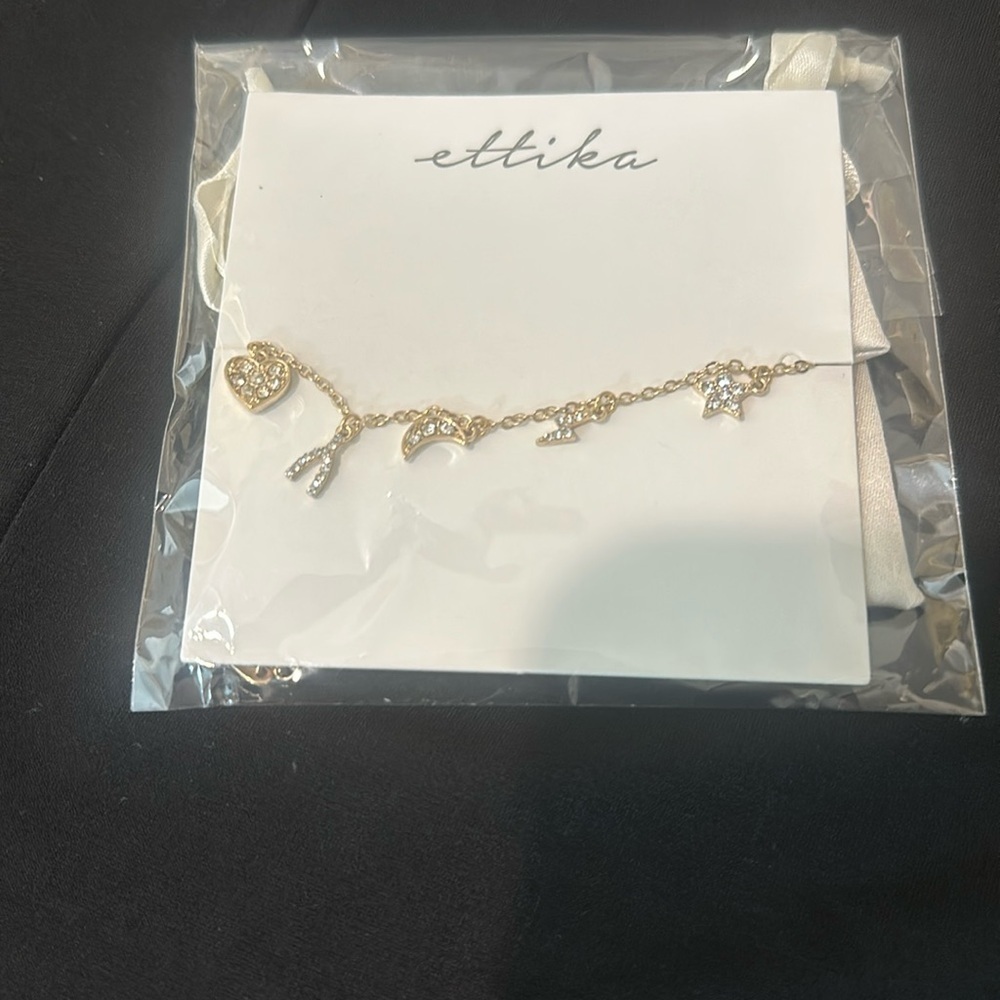 Ettika gold charm braclet NWT